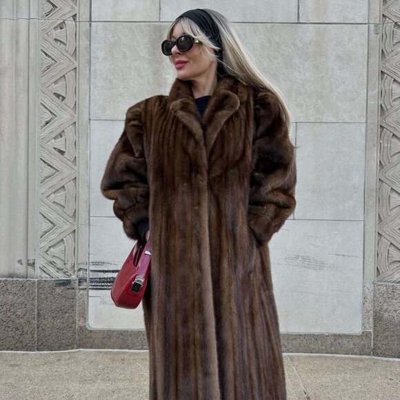 Women's Brown Coat - Picture 3 of 8